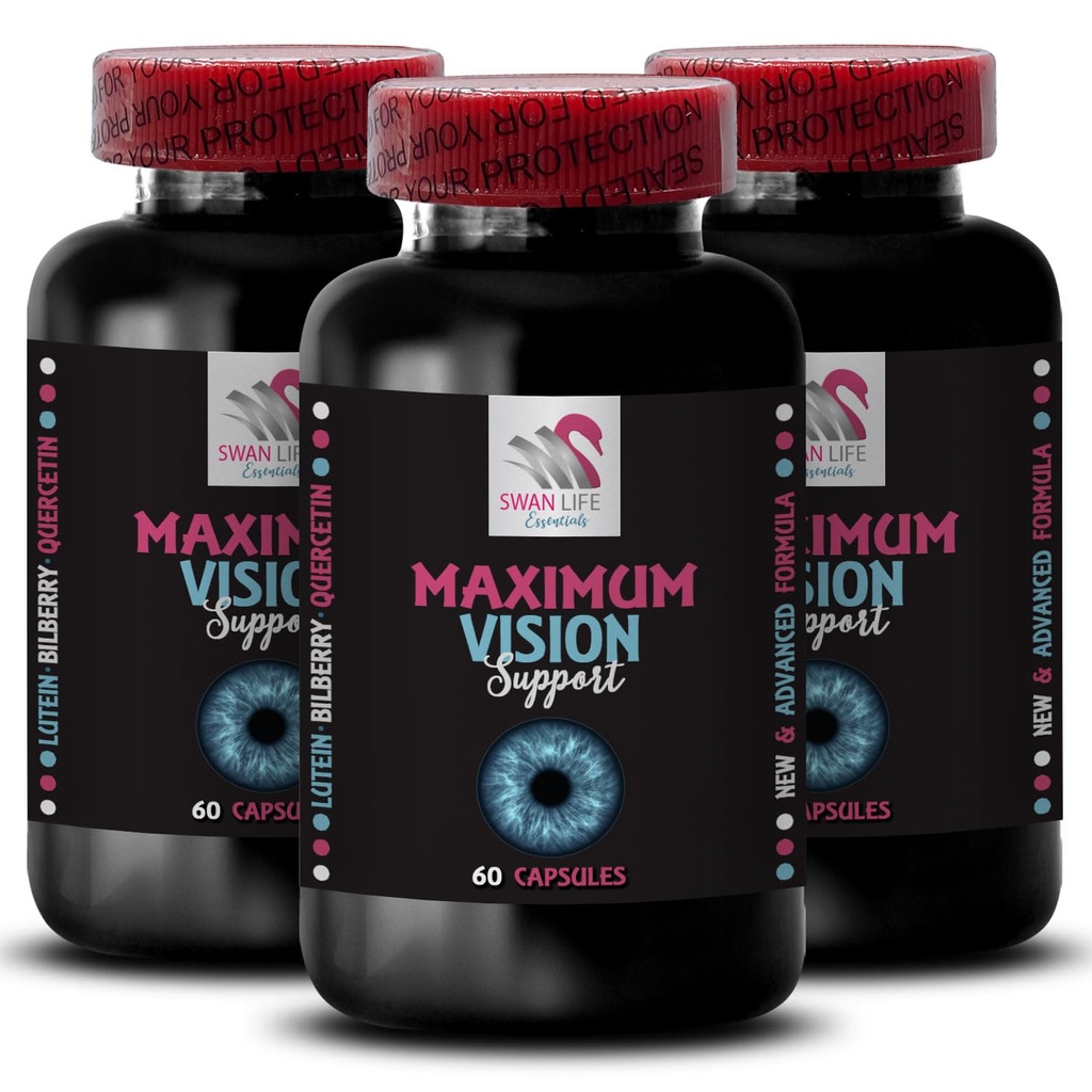 Clear lens - EYE VISION SUPPLEMENT - Vivid vision, Bright scenes, Better sight, Focus improvement, Pure perception, Image clarity, Clarity boost, Pure view, Clearer details 3 Bottle 180 Capsules