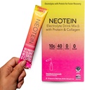 NEOTEIN: Electrolyte Powder Packets, Protein Powder con 10g Protein &amp; Collagen   Hydration Packets - Zero Sugar, NO Fillers, NO Carbs ← Strawberry Lemonade ← 40 Calories Silencio Keto &amp; Paleo tención Pack of 15