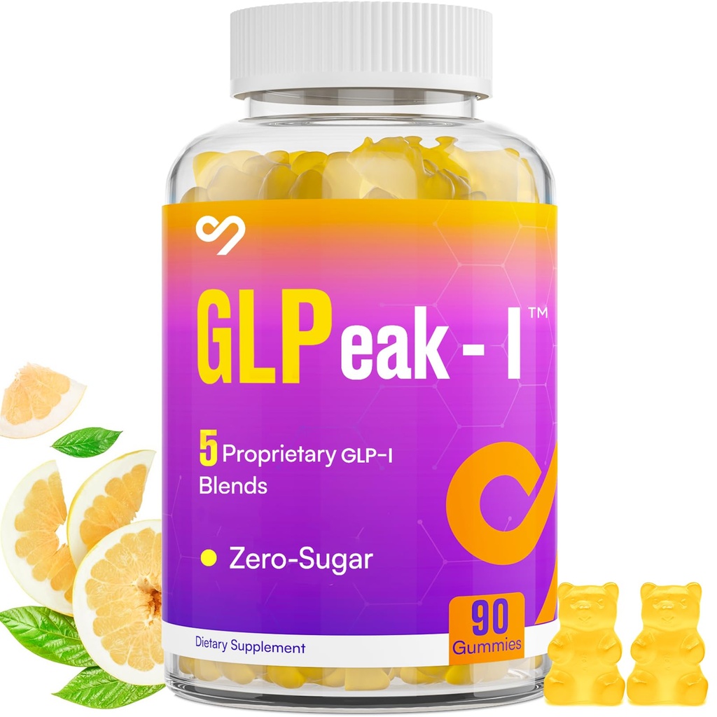 GLP-1 Activation Gummy for Women and Men, 17-in-1 GLP-1 Activation with Akkermansia Probiotic, Berberine and Akkermansia Gummy, Yuzu Flavor, Zero-Sugar, 90 Gummies