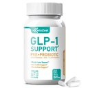 GLP-1 Support Weight Loss Supplement - Prebiotic Probiotic GLP1 Support for Women Men - Natural Support with Akkermansia Muciniphila for Fat Burn Gut & Metabolic Health Support