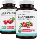 Bundle of Organic Cranberry Pills " Tart Cherry - Limpio &amp; Clear Bundle - Uric Tract " Uric Acid Support - Organic Cranberry Pills - 50:1 Concentrate " Organic Tart Cherry Capsules - 4:1 Extracto