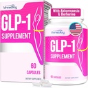 GLP-1, GLP-1 Supplements for Women, GLP1 with Berberine & Akkermansia Probiotic, 14 in 1 Natural Formula for GLP 1 Levels, Metabolism*, lmmune, Gut & Digestion, Energy, Vegan, 60 Capsules