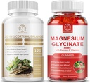 Cortisol Suplemento capsules y Magnesio Suplemento Gummies