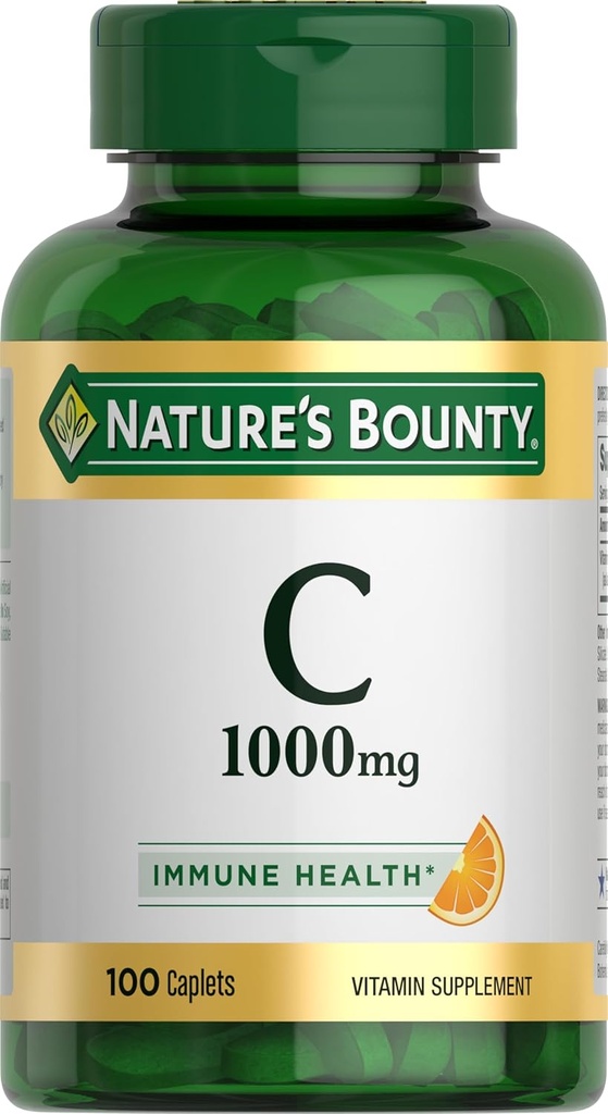 Vitamina Bounty C 1000mg de la naturaleza, Suplemento de Apoyo Inmunitario, Potente Antioxidante, 1 paquete, 100 cápsulas