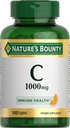 Nature’s Bounty Vitamin C 1000mg, Immune Support Supplement, Powerful Antioxidant, 1 Pack, 100 Caplets
