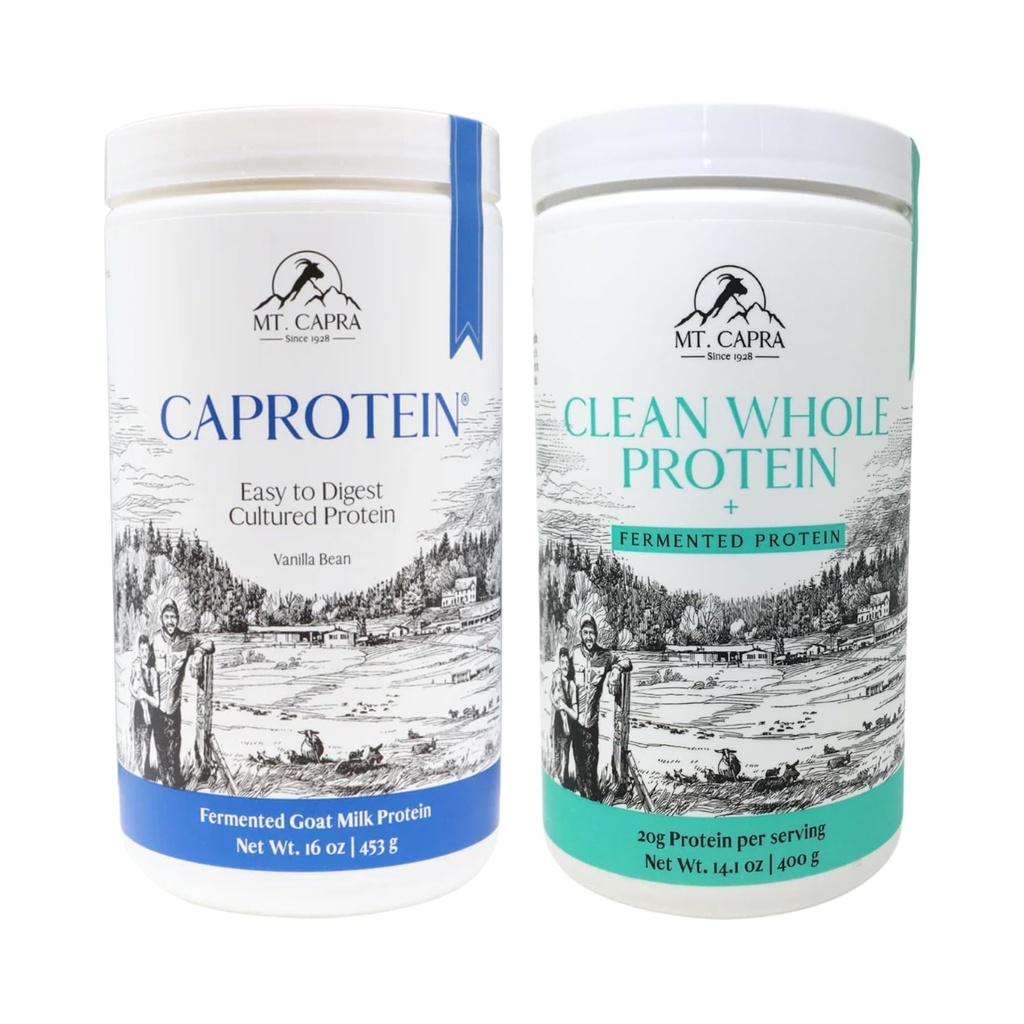 Mt. Capra Caprotein and Clean Whole Protein + Fermented Protein