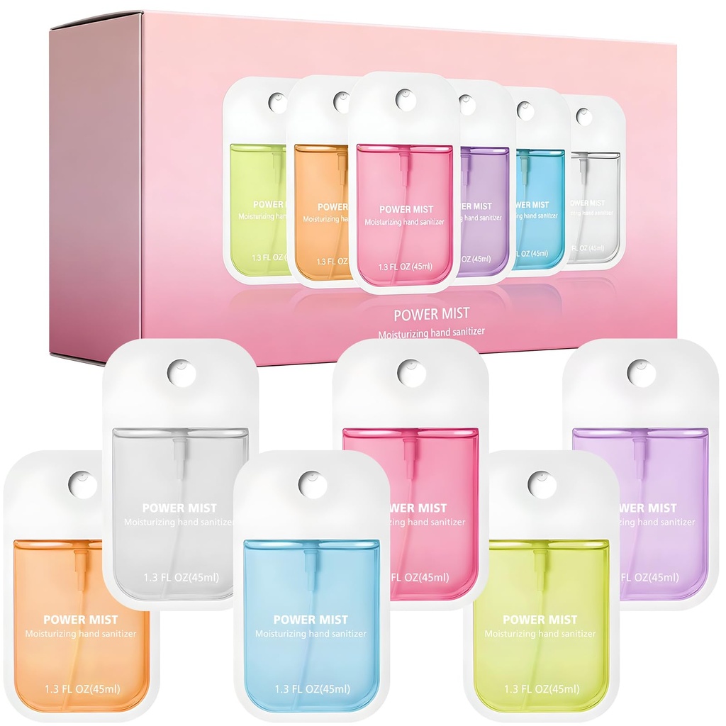 6-Pack Hand Sanitizer Spary Travel Size Spray 1.5 FL OZ (45ML) Strawberry, Lavender, Vanilla, Pumpkin, Aloe Vera and Moisturizing.Moisturizing, No-Rinse, Family Pack