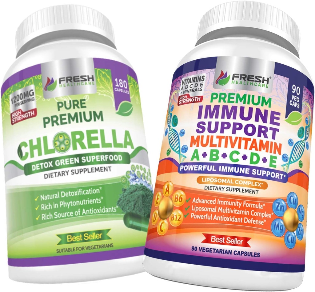 FRESH HEALTHCARE Chlorella e Immune Support Multivitamin - Bundle