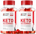 (2 Pack) ActivBoost Keto Gummies Advanced Formula, 120 Gummies for 2 Months
