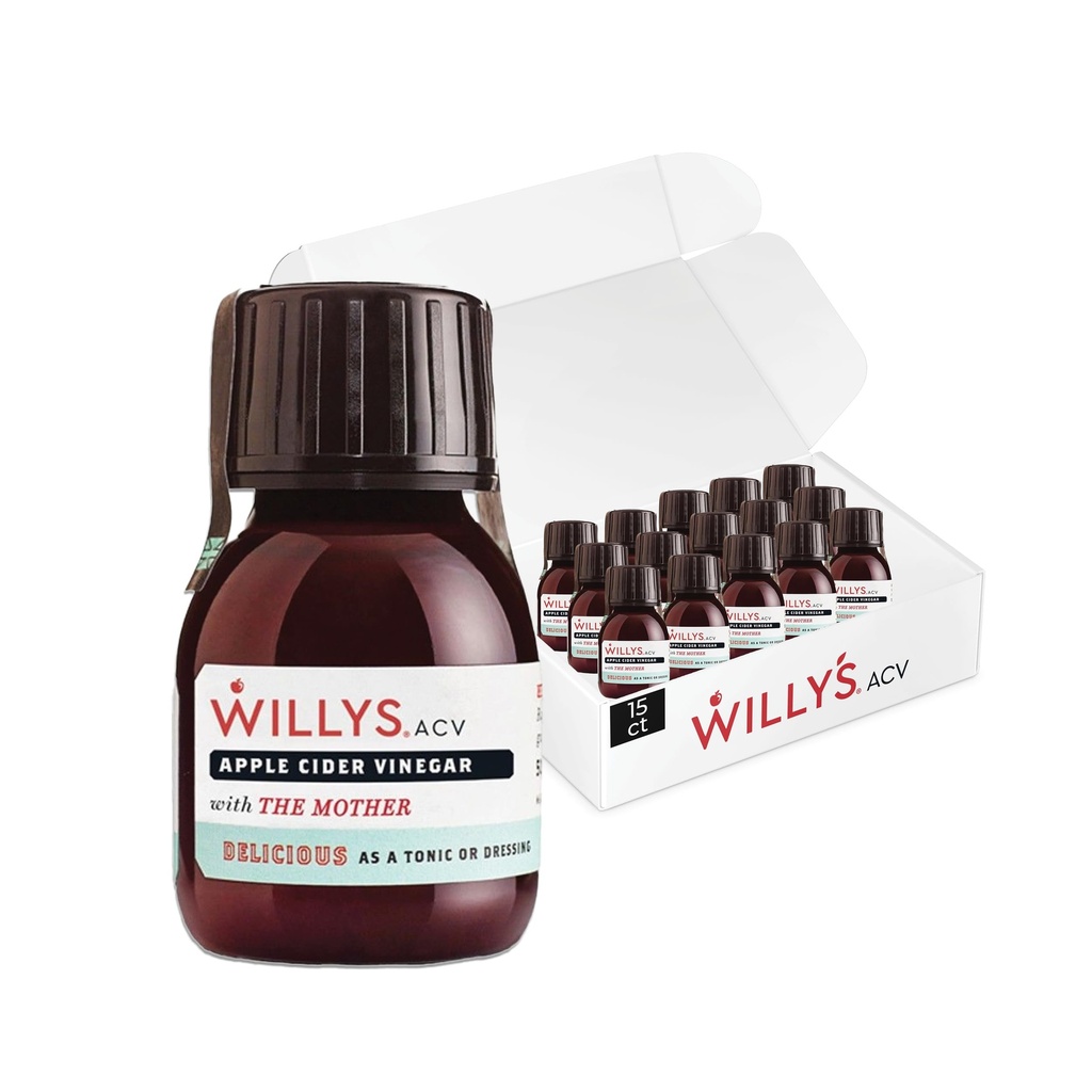 Willy’s Apple Cider Vinegar 50ml (pack of 15) 30 days supply. Great for travel and 'on the go' dosing