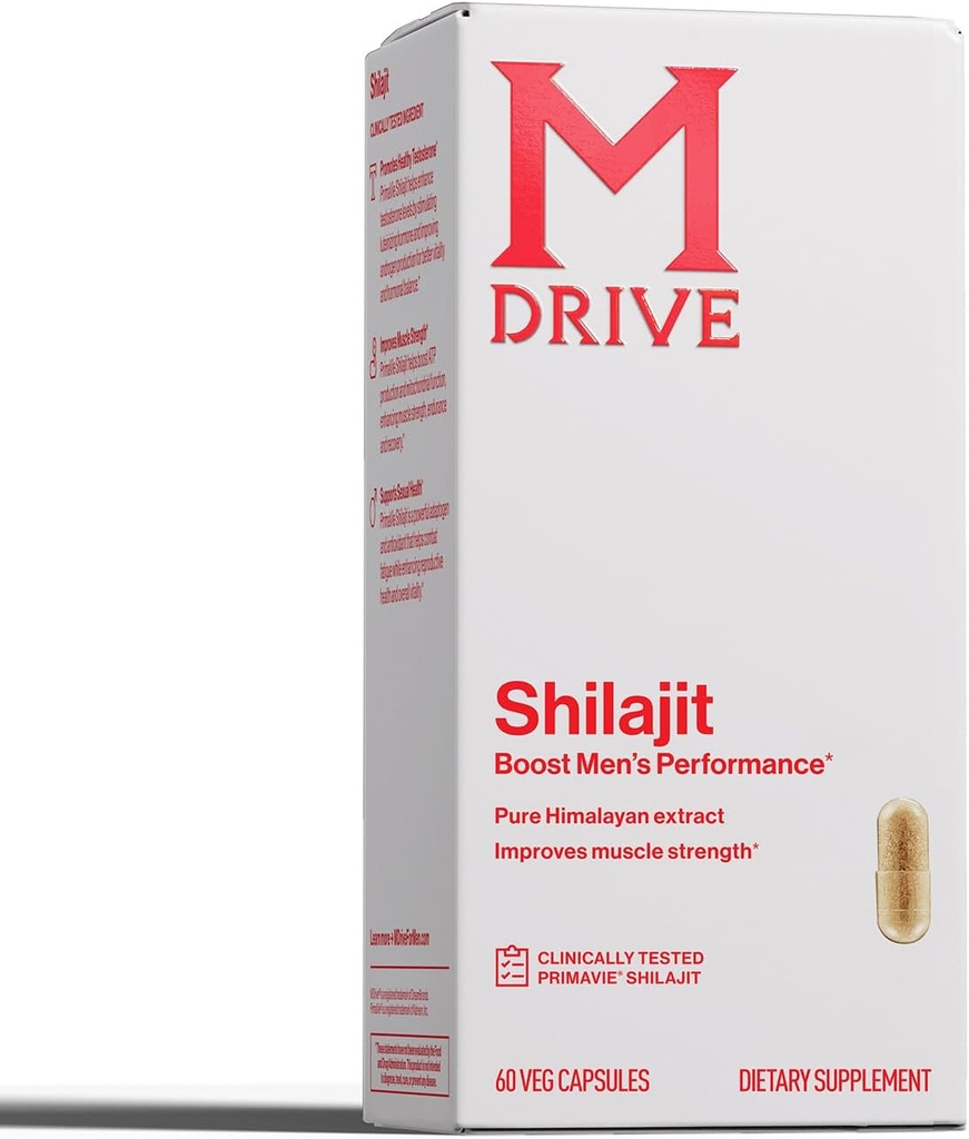 Mdrive Shilajit Capsules for Men latitud 30 Sirviendo de alta pureza PrimaVie Shilajit for Energy Boost &amp; Immune Support, 60 Shilajit Capsules
