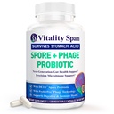 Spore Probiotic for Women & Men, Bacillus Subtilis Plus Advanced Phage – Probiotics for Digestive Health, Shelf-Stable, Survives Stomach Acid – 120 Delayed Release Capsules