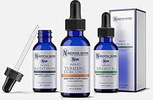 Nano Whole Body Health Package, Doctor curated Combination of Products for Your Optimum Health and Benefit. Includes: Nano Glutathione, Nano Vitamin D3+K2 & Nano Turmeric Curcumin.