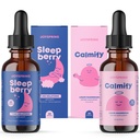 JoySpring Magnesium Citrate Liquid & Magnesium Glycinate and Sleepberry Melatonin 1MG for Kids