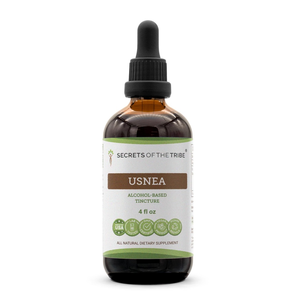 Secrets of the Tribe Usnea Tincture Alcohol Extract, Usnea Dried Lichen Tincture Supplement 4 oz