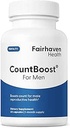 Fairhaven Health CountBoost for Men Optimal Count and Volume Male Fertility Supplement - Pre-Conception Nutrition for him - with Ashwagandha, Vitamin C, and CoQ10-60 Capsules