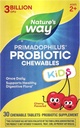 Camino de la Naturaleza Primadophilus Probiotic Chewables para Niños, Apoya Flora Digestiva Saludable*, para Niños Edades 2+, 3 Billones CFU, 30 Chewables Flavored Cherry (Packaging May Vary)