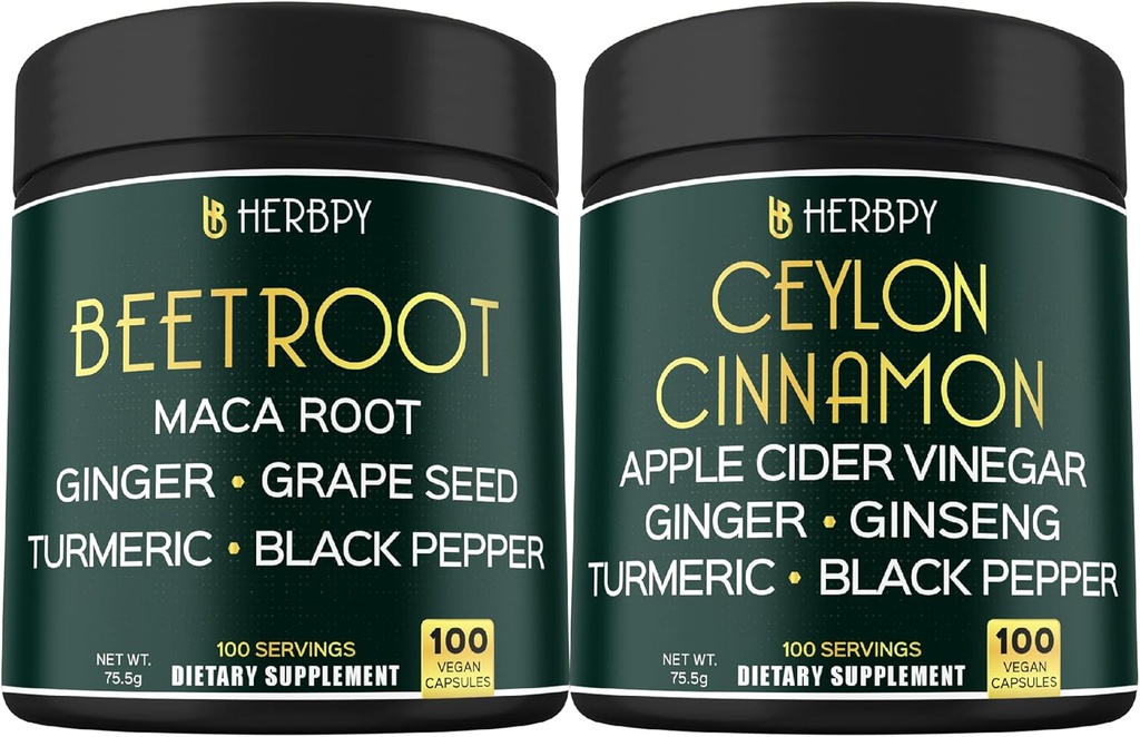 Bundle 6in1 Beet Root Capsules & 6in1 Premium Ceylon Cinnamon Suplementos