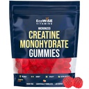 Creatine Monohydrate Gummies 5000 mg per Serving, Strawberry Flavor, with Turmeric Root & Black Pepper, Sugar Free, Vegan Creatine Gummies, 120 Gummies, 30 Servings