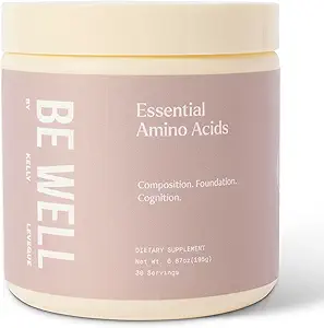 Be Well by Kelly Essential Amino Acids Unflavored Powder Supplement Plant-Based (6.87oz) BCAA 9 EAA