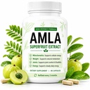 Amla Capsules, Amla Superfruit Capsules - 90 Vegan Capsules, with Ashwagandha, Rhodiola & Saffron - Indian Gooseberry Amla Fruit Extract for Antioxidant Support, Energy, Stress Balance