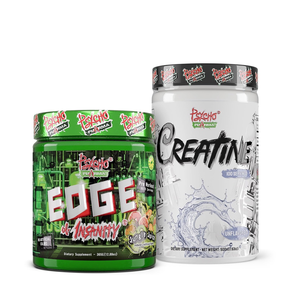 Psycho Pharma Edge of Insanity Pre Workout + Creatine Stack