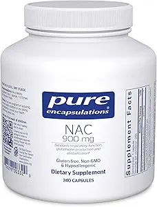 Pure Encapsulations NAC 900 mg - N-Acetyl Cysteine Amino Acid Supplement for Lung & Immune Support, Liver " Antioxidants* - 240 Capsules
