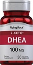 Piping Rock DHEA Supplement for Women and Men | 100mg | 30 Capsules | 7-Keto | Dehydroepiandrosterone | Non-GMO, Gluten Free