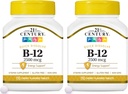 Siglo XXI B 12 2500 mcg Tablas sublinguales, 110 Cuenta (Pack of 2)
