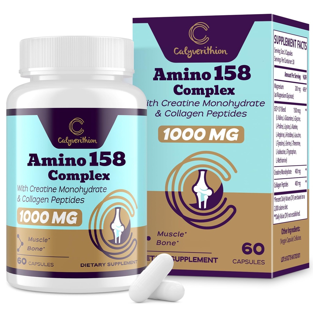 Amino Complex 1000MG | New 157 Advanced Formula for Men and Women | 60 Count