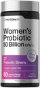 Horbäach Women's Probiotic 50 Billion CFU | 60 Capsules | 27 Probiotic Strains with Prebiotic | Non-GMO & Gluten Free Supplement