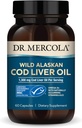 Dr. Mercola Cod Liver Oil, 1.300 mg Por Serving, 30 Servings (60 Capsules), Suplemento dietético, Apoya Cerebro, Hueso y Salud Conjunta, No GMO, MSC Certified