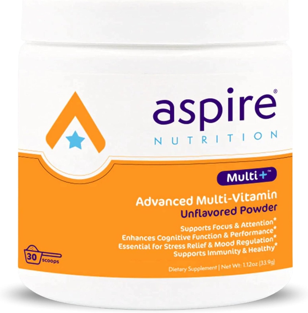 Aspire Multi+TM Advanced Multivitamin for Kids, Men &amp; Women (Powder desfavorado)
