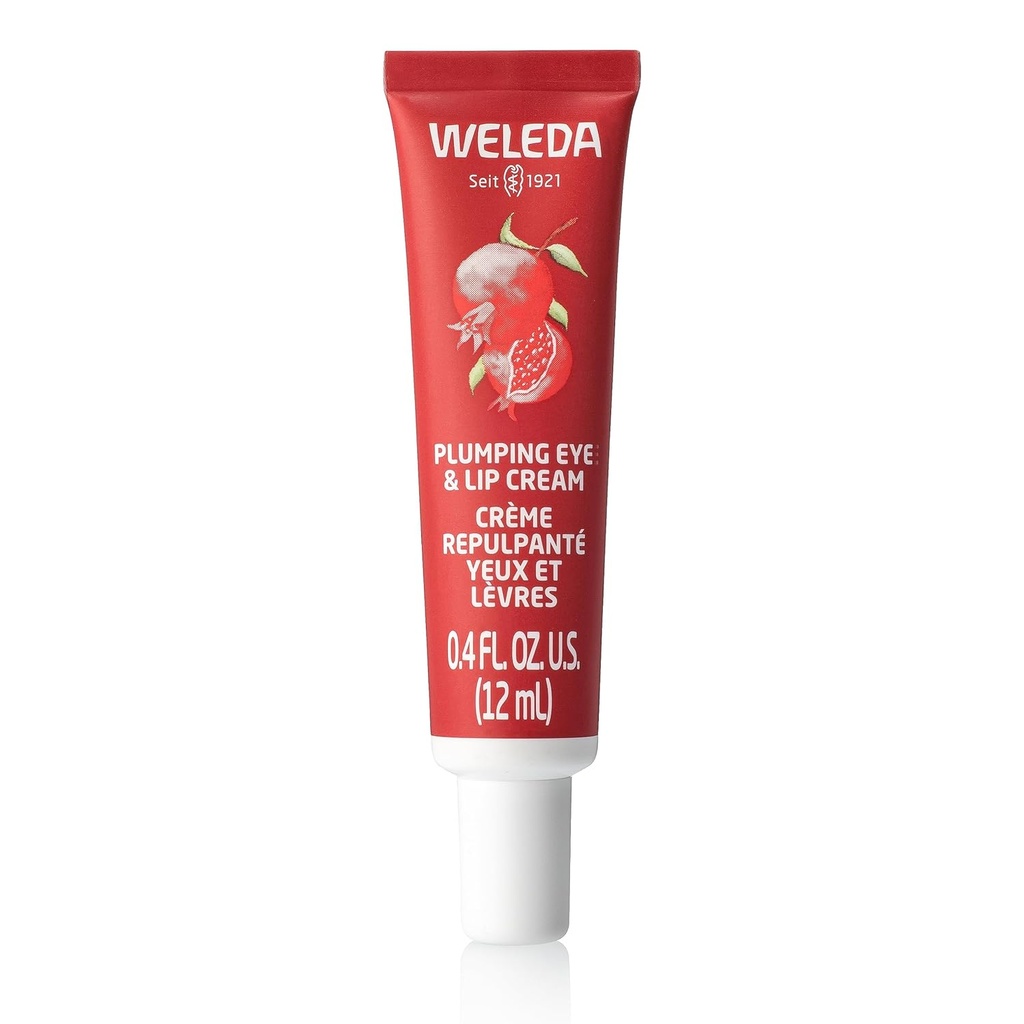 Weleda Plumping Eye &amp; Lip Cream con péptidos de Maca Root y Pomegranate