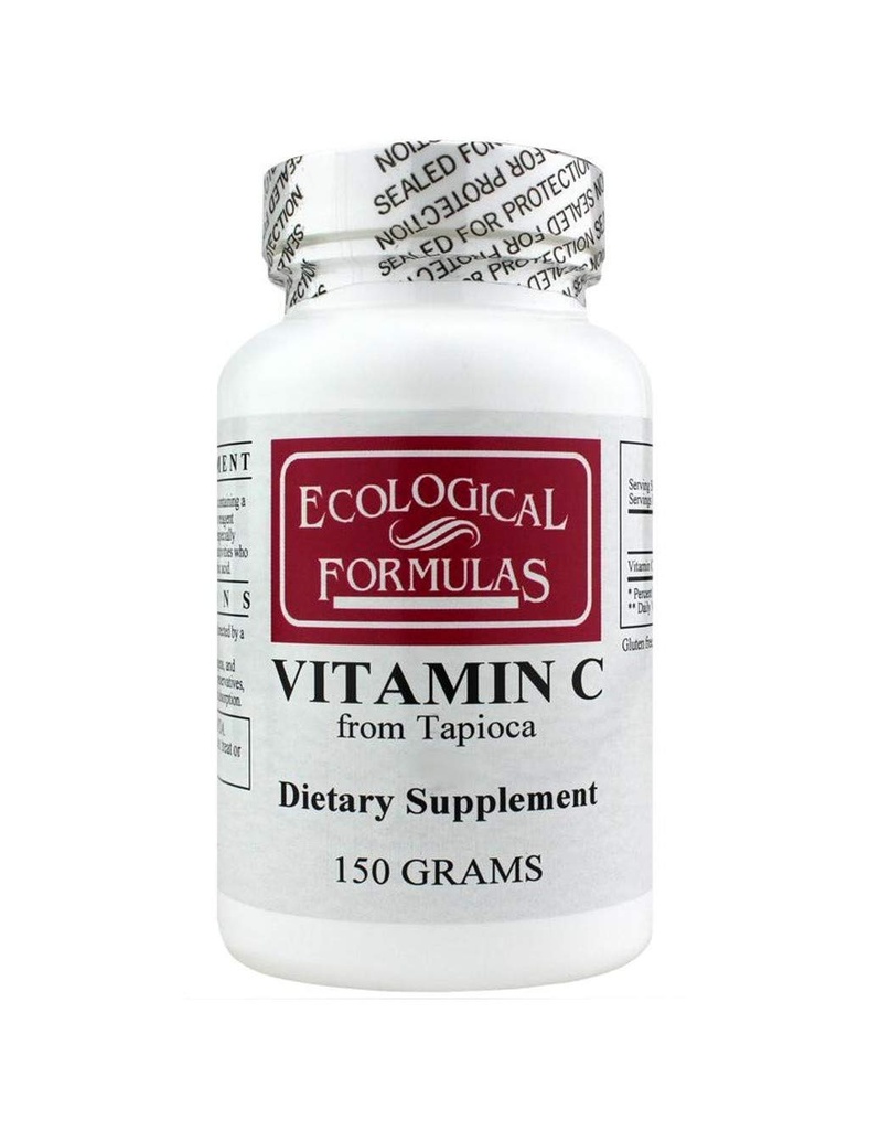 Ecological Formulas Vitamin C Powder, White, 150 Gram