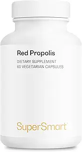 Supersmart - Red Propolis 800mg por día (High Potency) - Natural Red Propolis Brasil Suplemento - 300 Antioxidantes sinérgicos ← No GMO &amp; Gluten Gratis - 60 cápsulas vegetarianas