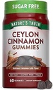 La verdad de la naturaleza Ceylon Cinnamon Gummies ¦ 2000mg ← Sugar Free ← 60 Conde ← Vegan, No Gluten Suplemento Libre