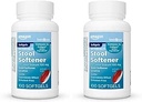 Cuidado básico Taburete Softener Laxative, Docusate Sodium 100 mg, Softgels, para el alivio del estreñimiento, 100 Cuenta (Pack of 2)