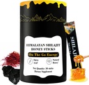 Himalayan Pure Nutritious Shilajit Honey Sticks Gold- Saffron, Honey - 75% Fulvic Acid, 85+ Trace Minerals - para Hombre Mujeres - 30 Sticks(Shilajit Honey 30 Sticks)
