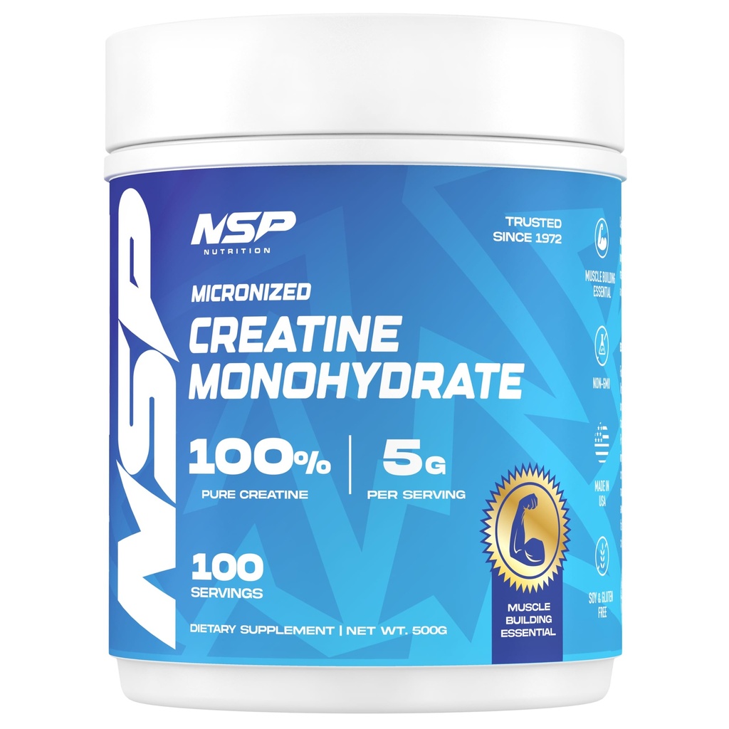 Micronized Creatine Monohydrate Powder | 100 Servings | 500 Grams | 5g per Serving | Easily Dissolved | Tasteless | Muscle-Building