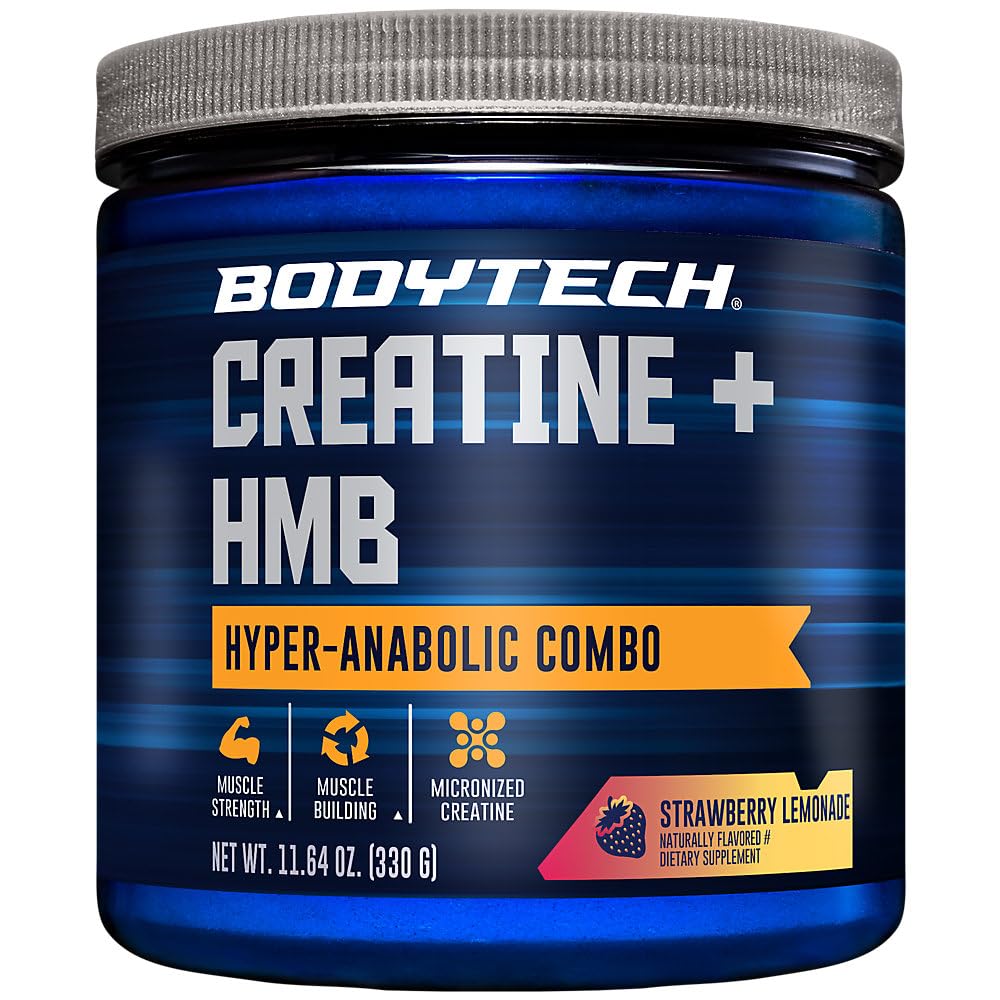 BodyTech Creatine + HMB a Hyper-Anabolic Combo a Strawberry Lemonade (11.64 oz./30 Servings)