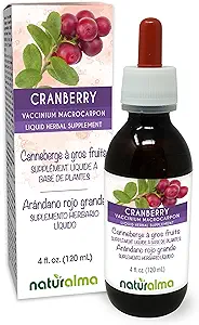 Naturalma Cranberry (Vaccinium macrocarpon o Oxycoccus macrocarpos) Fruta Alcohol-Free Tintura - 4 fl oz Liquid Extract in Drops - Herbal Supplement - Vegan