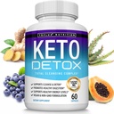 Toplux Keto Detox Pills Advanced Cleansing Extract – 1532 Mg Natural Acai Colon Cleanser Formula, Flush Toxins & Excess Waste, for Men Women, 60 Capsules, Suplemento