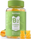 Azúcar Vitamina Gratuita B2 Gummies- Riboflavin 400mg con Magnesio, CoQ10 para Adultos &amp; Niños, Vegan, 60 Cuenta