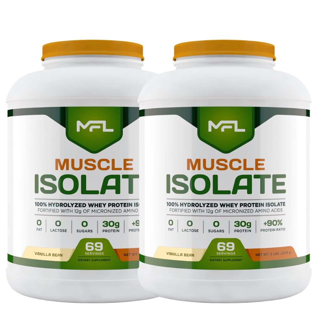 Muscle Isolate Protein, 5 pounds - 2 Pack (Vanilla)