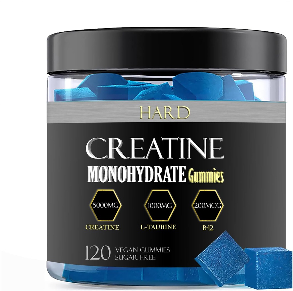 Generic Creatine Monohydrate Gummies-Creatine Gummies for Men &amp; Women-Creatine Chews-Creatine Preworkout-Muscle Growth-Flavored Creatine-Sugar Free-Vegan