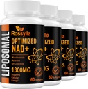 1300 MG Liposomal NAD+ Suplemento Silencio Highest Absorption  Purest NAD Suplemet to Boost NAD+ Effetively ¦ Boosting NAD+ Suplemento para la derrota envejecida, energía celular, longevidad