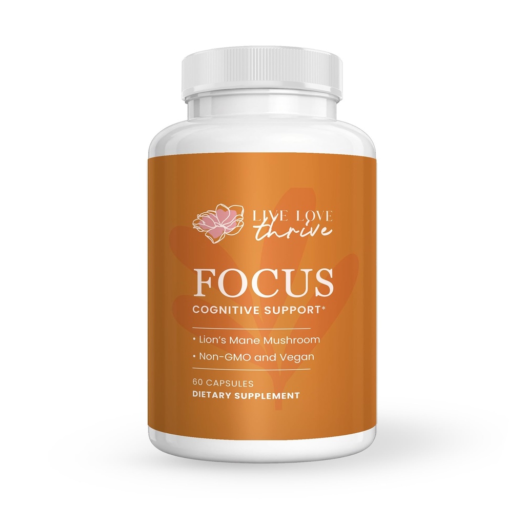 Lion’s Mane Mushroom Supplement – Cognitive Support, Focus & Mental Clarity – Organic Mushroom Capsules – 60 Count