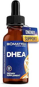 BioMatrix DHEA Suplemento hormonal líquido para Arenal, Cerebro, Corazón, Hueso TENIDO Micronizado y Licuado para Absorción Máxima, Dosis de Precisión, Eficacia DHEA (30 ML, 1200 mg Total)