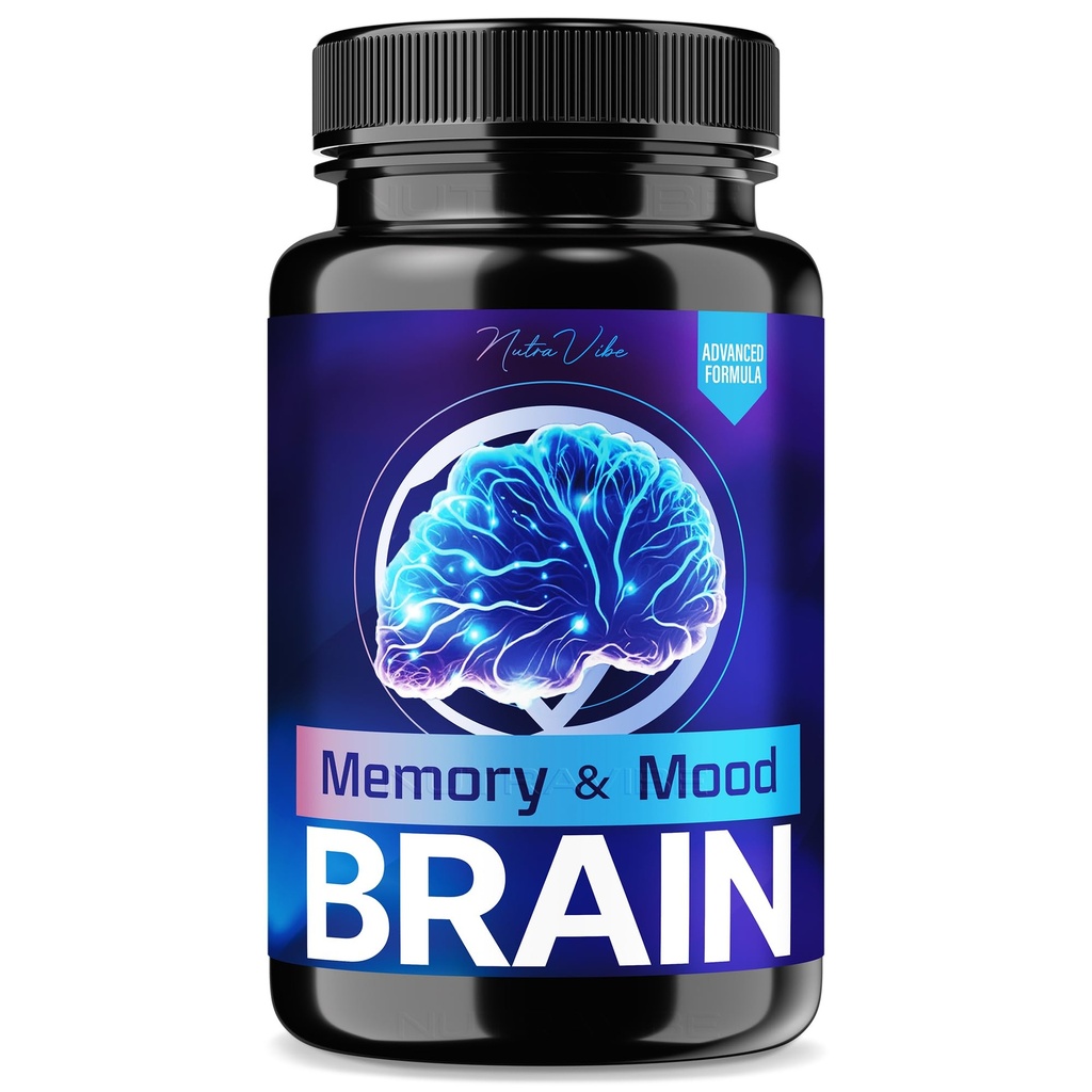 Memory and Mood Brain – Premium Ingredients for Focus, Clarity & Concentration | Memory & Mood Brain Support Pills | Memory y Mood Brain Formula | Memory Mood Brain Reviews (60 Capsules)